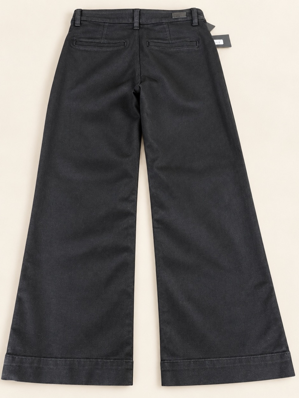 🖤 NWT PAIGE Leenah Ankle Patch Pocket Coated Jeans Black Fog Size 29 - Picture 2 of 8